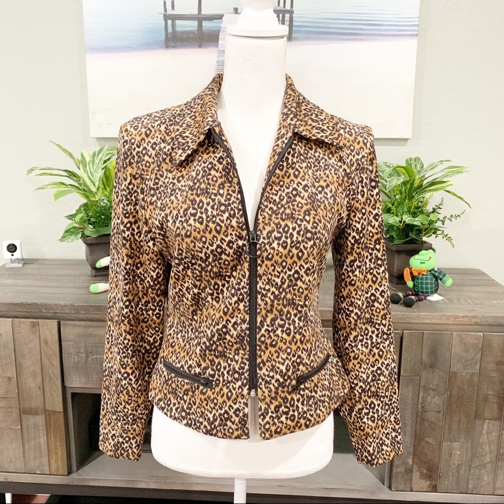 Amanda smith leopard print jacket size 4P